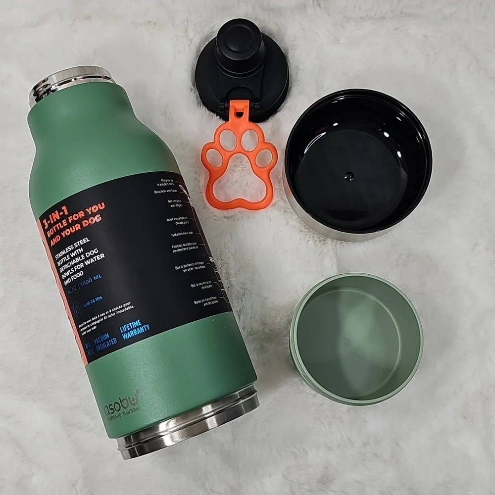 Asobu Green Barky Bottle 34oz Bottle